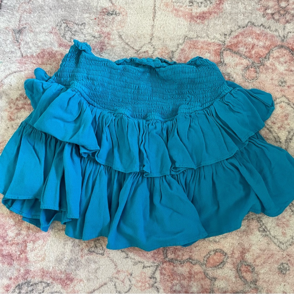 Teal Ruffled Women's Skirt
